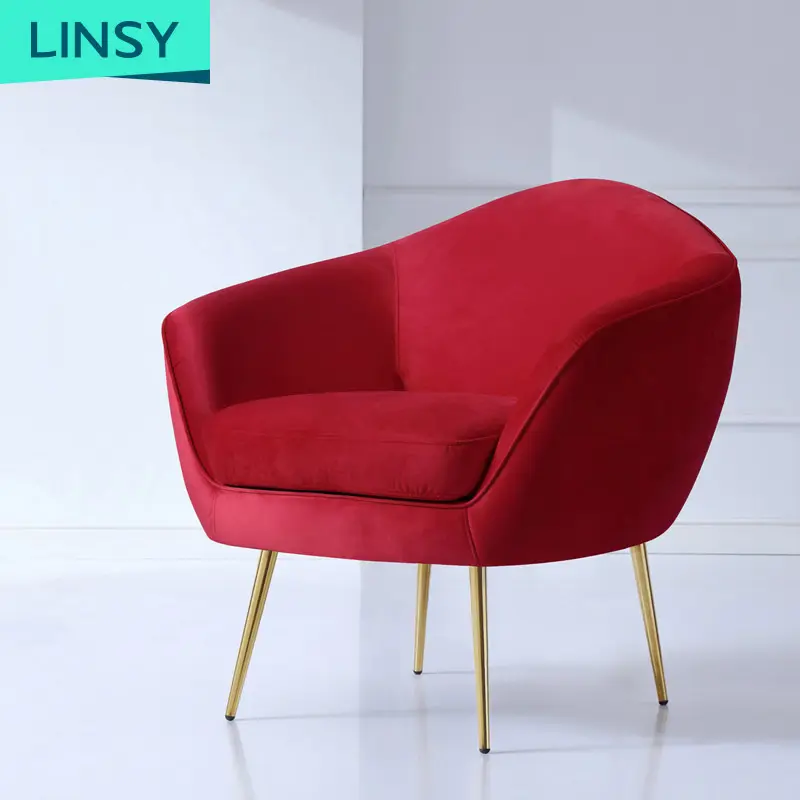 Linsy Comfortable Relax Nordic Single Sofa Bedroom Designer Chaise Lounge Chairs For Living Room Furniture Dy18