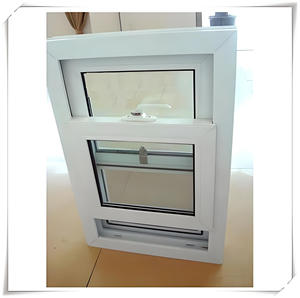 最高の屋内UPVC 2層吊り下げ窓ダブルハングサッシ窓アルミニウムシングルハングウィンドウ