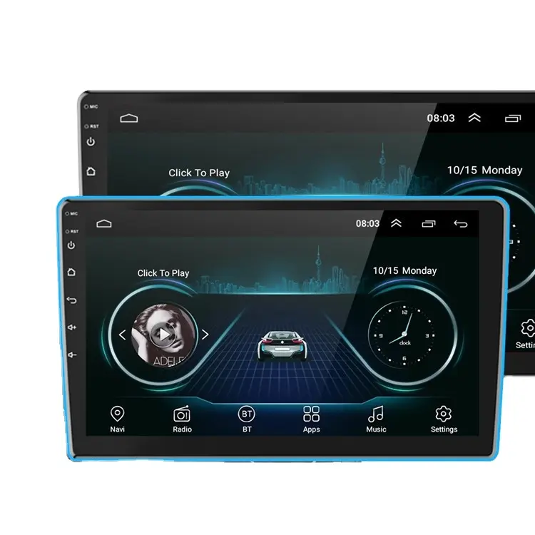 Android Car Stereo doppio Din 10.1 pollici Touch Screen 2 Din Autoradio Video Autoradio navigazione GPS WIFI BT FM RDS