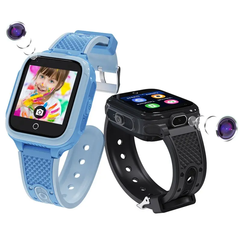 Smartwatch digitale in Silicone blu per bambini Smart Watch Sim Tracker Sos