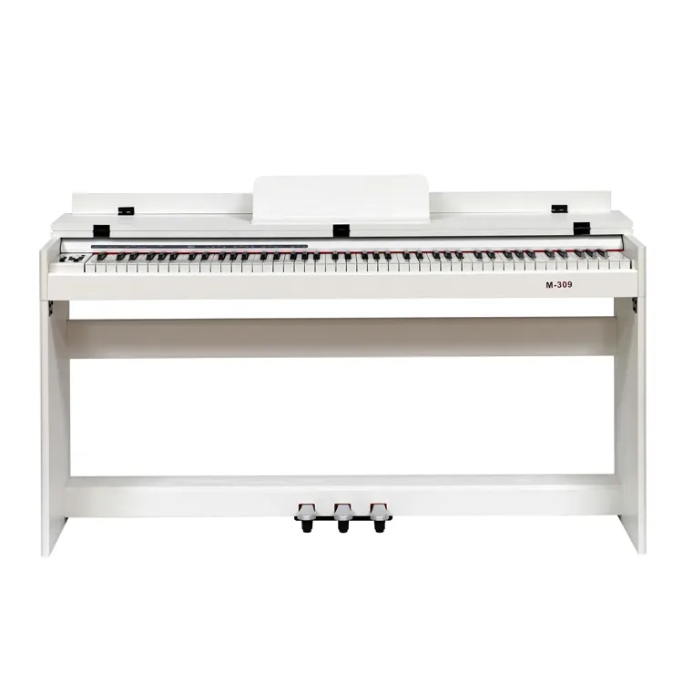 HUASHENG-piano digital de 88 teclas, 3 pedal, 128, piano de polifonía, negro, blanco, música, instrumentos para principiantes profesionales