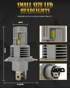 IOL 38w 9-24V doğrudan fiş orijinal 1:1 boyutu tasarım Led far tak ve çalıştır H4 Mini araba için Led farlar - Product Image 5