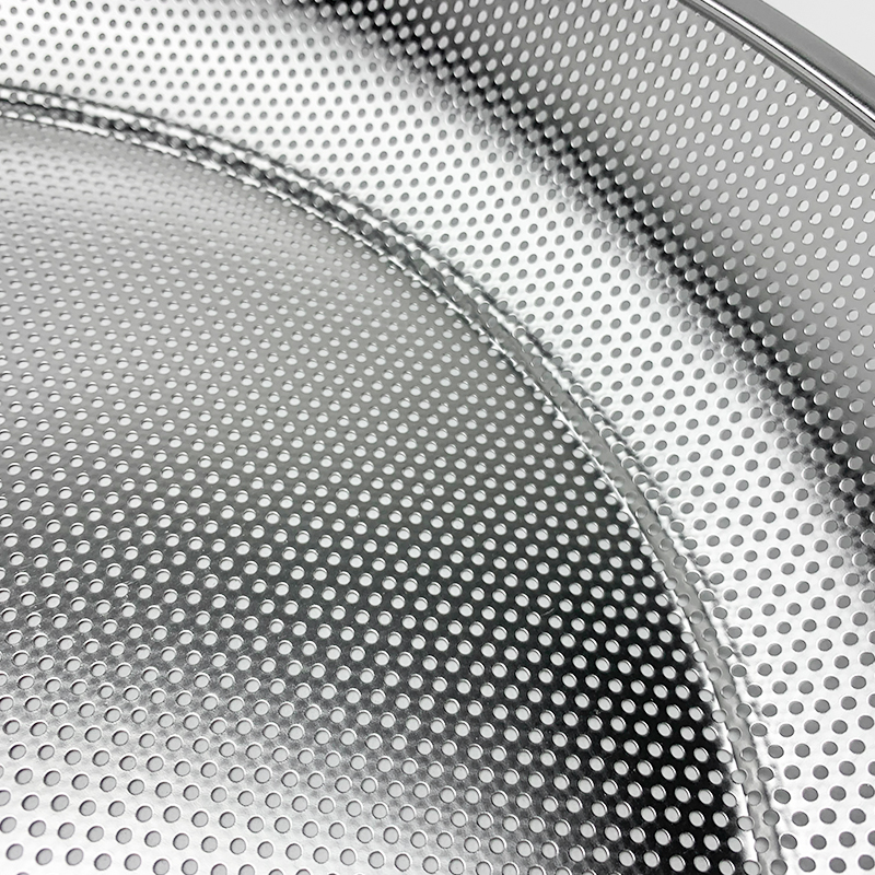 Round Steam Food Tray Multi-purpose Kitchenware Stainless Steel Flat Tray With Dense Holes