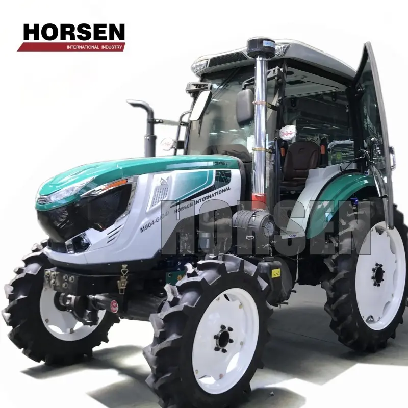 Horsen รถแทรคเตอร์90hp HS904ปรับอากาศรถแทรคเตอร์เสริมส่วนหน้า