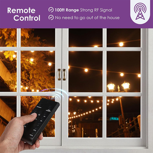 Presa <span class=keywords><strong>Timer</strong></span> dimmerabile intelligente con telecomando | Compatibile con luci a <span class=keywords><strong>LED</strong></span> e decorazioni per le vacanze