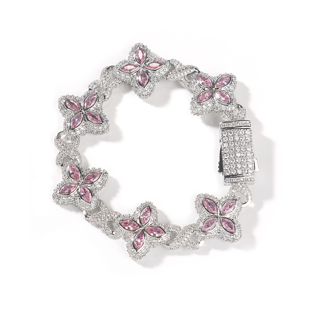 silver with Pink