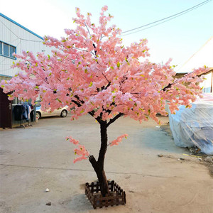 特注人工桜の木結婚式の装飾大きなサイズ人工植物フェイクシルクピンク桜の木ウィッシングツリー - Product Image 2