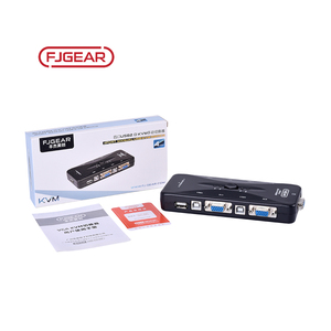 FJGEAR家庭音频手动USB 2.0 kvm交换机4端口，用于4台电脑共享键盘、鼠标、u盘、打印机和vga显示器高清 - Product Image 3