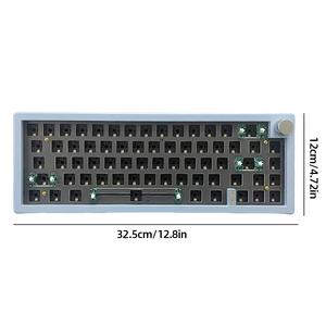 Teclado mecánico GMK67 de 67 teclas, retroiluminación RGB, Teclado mecánico con cable DIY con función de interruptor de perilla, piezas de teclado