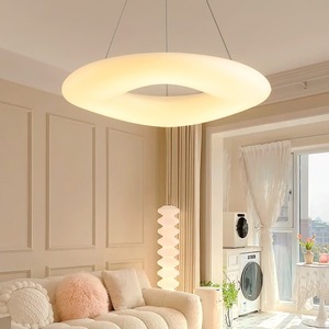 Cream Style Minimalist Simple <strong>Led</strong> Chandelier for Living Room Restaurant Decorative Lighting Modern <strong>Design</strong> Bedside Pendant L - Product Image 1