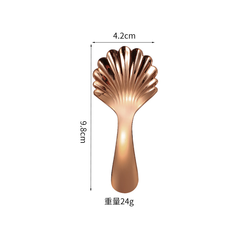 Rose gold shell spoon