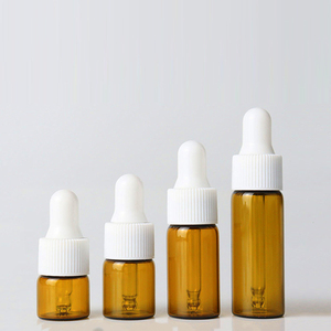 迷你小号精油瓶1毫升2毫升3毫升5毫升琥珀色玻璃瓶带滴管 - Product Image 4