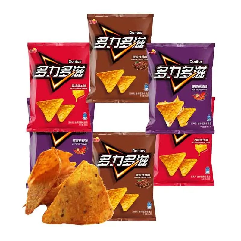 La migliore vendita doritos nacho cheese 68g * 22 Doritos chips sapore caldo e piccante snack esotici asiatici speciali cinesi