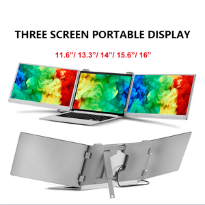 15.6インチFHD USB-Cインターフェースラップトップモニターデュアルスクリーンコンピューター1080PトリプルLCDディスプレイ100% SRGBハイカラー色域折りたたみ可能 - Product Image 2