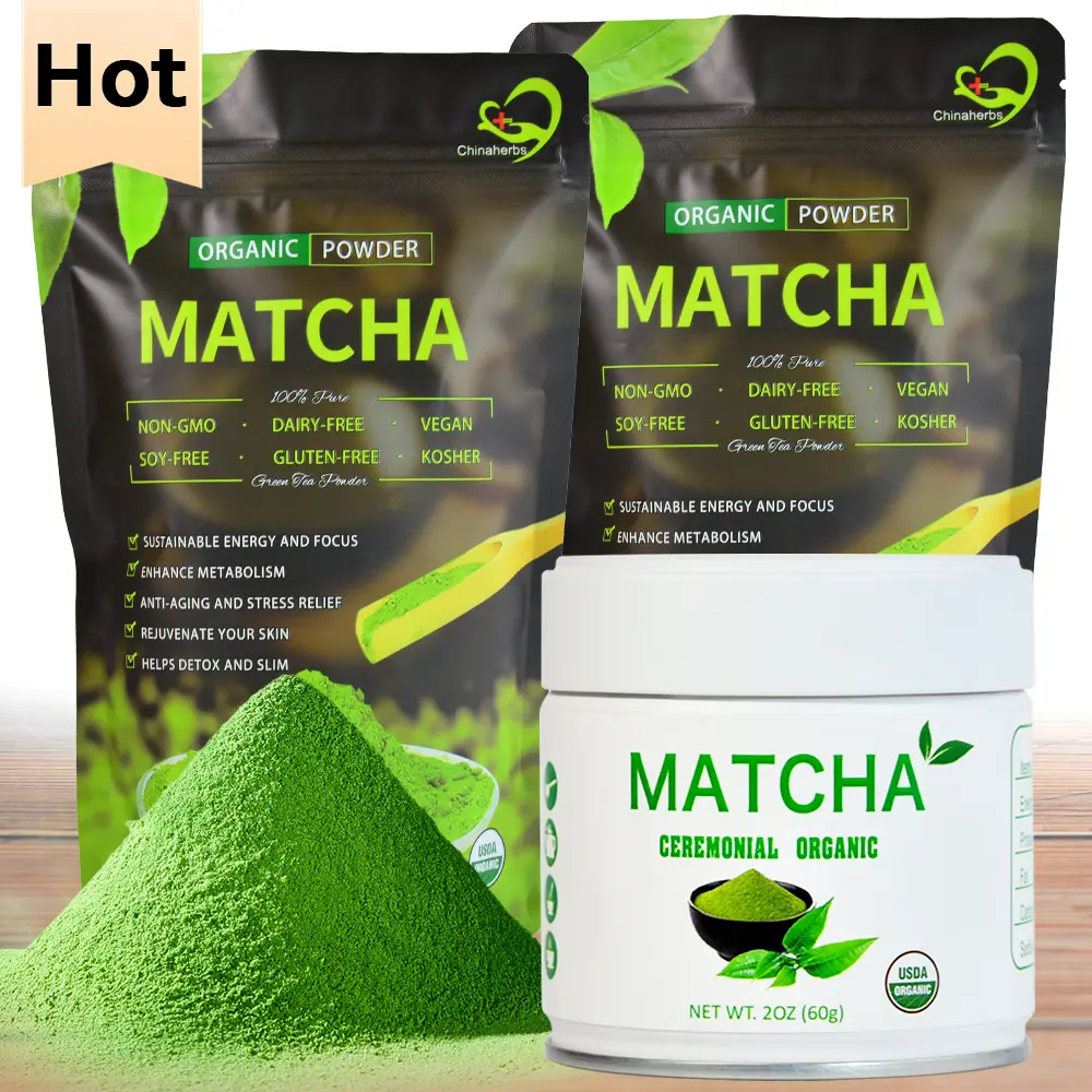 Chinakruids Kwaliteit Puur Matcha Poeder Biologische Matcha Groene Thee Gecertificeerd Macha Ceremoniële Kwaliteit Thee Macha Japan Matcha Groene Thee