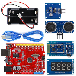 Kit Easy Plug per auto SMART con controllo seriale OPEN-Smart 4WD con Tutorial per Arduino UNO R3
