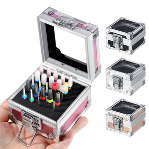 Fábrica mejor estilo mixto acrílico transparente pulidor de uñas broca soporte herramienta de manicura broca pantalla caja de almacenamiento - Product Image 3