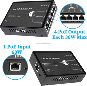 IPカメラ用5ポート60WPOEエクステンダー10/100Mbps IEEE802イーサネットVLANスイッチ - Product Image 3