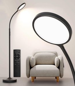 Zemin lambası, süper parlak kısılabilir LED lambalar, uzaktan basma düğmesi ile özel renk sıcaklık ayakta lamba. - Product Image 1