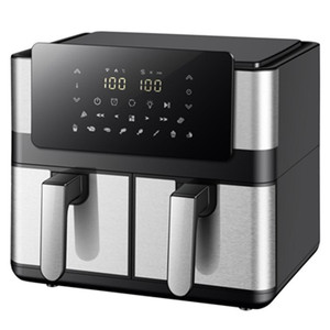 Luft fritte use 8l Haushalts-Doppel körbe Luft fritte use Smart Digital Control 10 Vor eingestelltes Menü Digitale Luft fritte use aus Edelstahl - Product Image 1