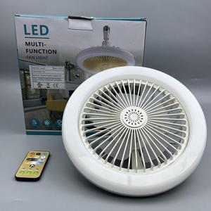 现代家居装饰E27发光二极管灯吊扇，带遥控器交流电源旋转冷却，适用于客厅或卧室 - Product Image 5