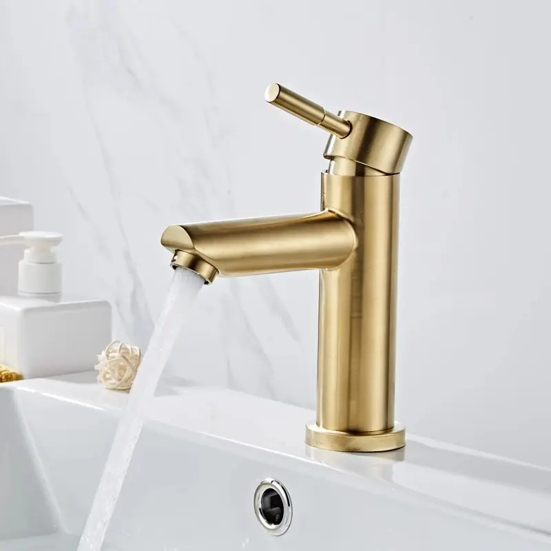 EVOMAX oro maniglia singola bagno rubinetto lavabo rubinetto