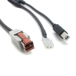 Factory Custom 24V Powered <strong>Usb</strong> to <strong>USB</strong> B Male to 2Pin Barcode Scanners Printer Cable for Pos System - Product Image 2