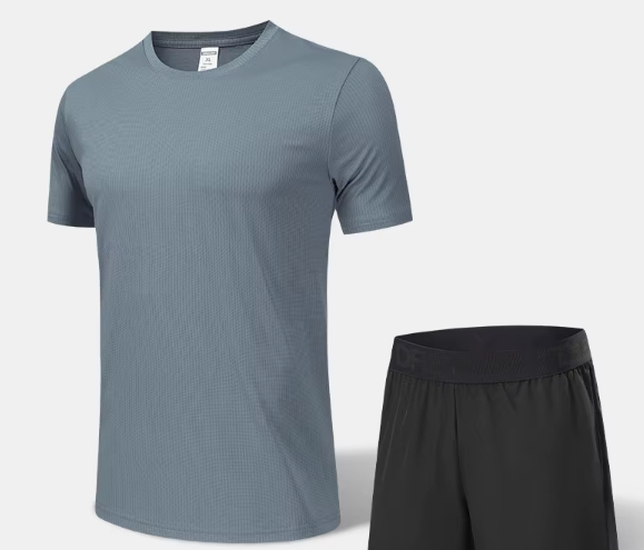 Gray T-shirt + shorts