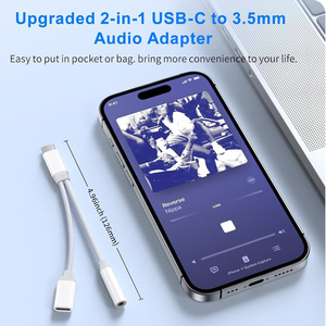 多功能2合1 Aux音频电缆转换器USB C型至3.5毫米音频充电器适配器，带快速充电 - Product Image 2