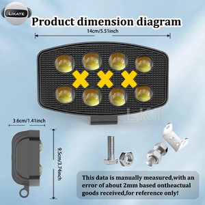 Lkt 2025 yeni 5.5 inç yüksek güç 43w 6 modları ile özgünlük Led spot Oval şekil işık aksesuarları flaş sürüş işık - Product Image 3