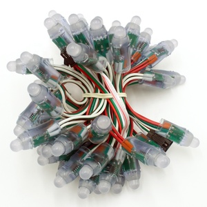 A todo color redondo ucs1903 ws2811 <span class=keywords><strong>LED</strong></span> cadena de luces 12mm WS2811 difuso 3 píxeles de alambre luz <span class=keywords><strong>led</strong></span> para decoración de Navidad