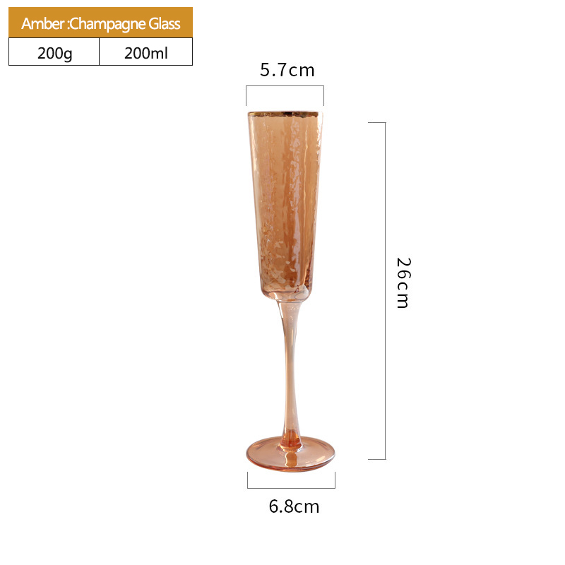 Verre à champagne ambré