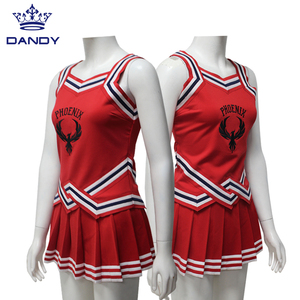 Kırmızı renk tren setleri özel Cheer üniforma üst satış uygulama uygulama için setleri - Product Image 1