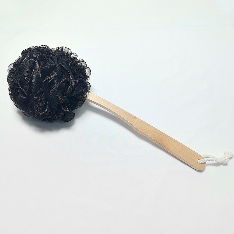 Brosse de bain noire pure (emballée séparément dans un sac OPP)