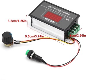 30A DC 6V 12V 24V 48V PWM regolatore di velocità del motore LED Display digitale 0 ~ 100% regolatore di tensione regolabile W/potenziometro interruttore - Product Image 3