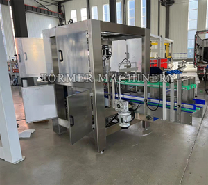 Empaquetador automático de cajas de alta velocidad para línea de máquina de envasado de cartón de agua de botella con sistema de carga