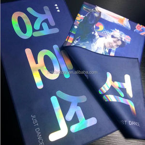 Bts kumaş afiş özelleştirilmiş renkli tezahürat afişler çift taraflı baskı bts konser sloganı havlu - Product Image 5
