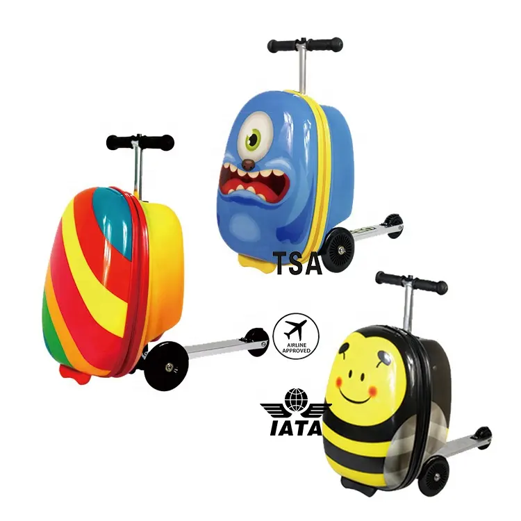 Hot bán costom thiết kế sân bay du lịch 3D xe đẩy Túi vali scooter hành lý cho trẻ em