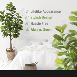 Yapay bitkiler, yapay Banyan, yapay keman yaprağı, incir ağacı, çeşitli stilleri, keman yaprağı ağacını taklit ediyor. - Product Image 5