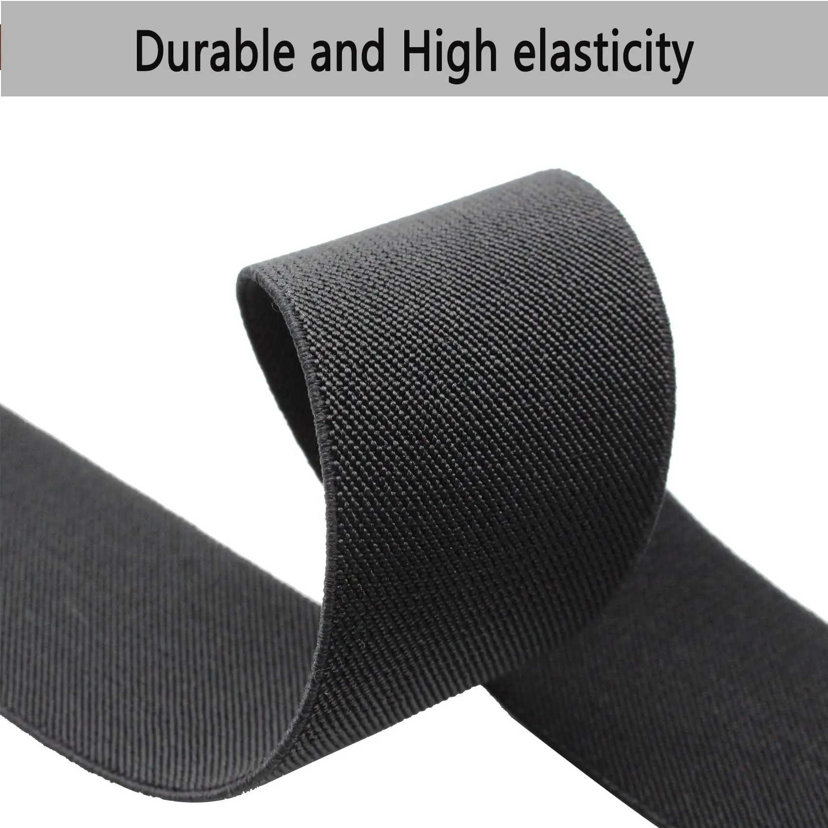 Faixa elástica de tricô de alta elasticidade para costura por atacado