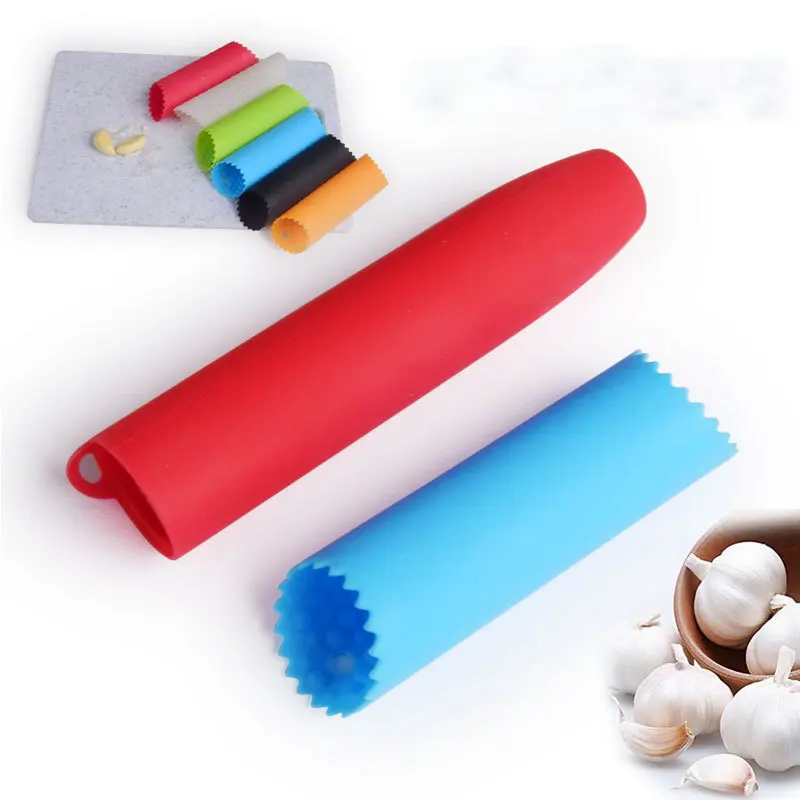 Gadget de cuisine domestique petit éplucheur en Silicone rond et manuel pour éplucher l'ail