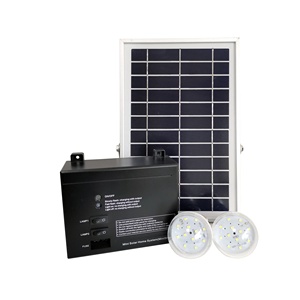 批发价便携式5W 10W 15w小型太阳能led灯套件，带灯泡迷你太阳能发电系统，带调频收音机 - Product Image 5