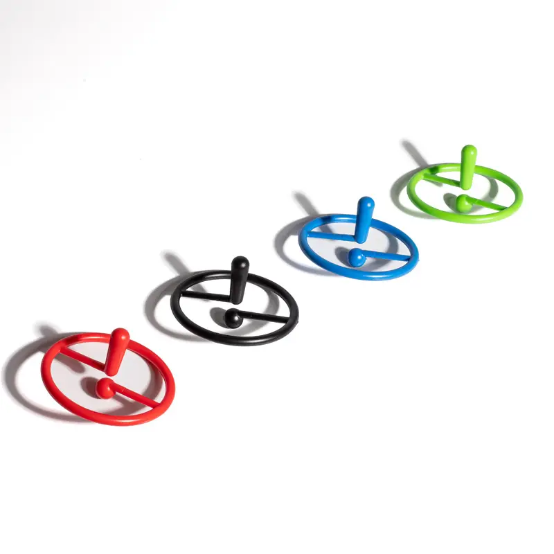 Produzione di giocattoli creativi sensoriali fidget spinner per bambini che alleviano lo stress trottola con punto esclamativo