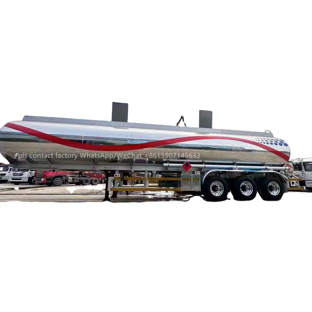 トレーラー42000 lアルミニウム合金丸型オイルタンカートランスポーター燃料タンクサウジアラビア