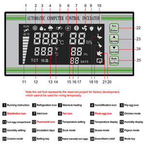 Incubadora de microordenador Digital para eclosión automática, termostato, controlador de temperatura de humedad para incubadora - Product Image 4