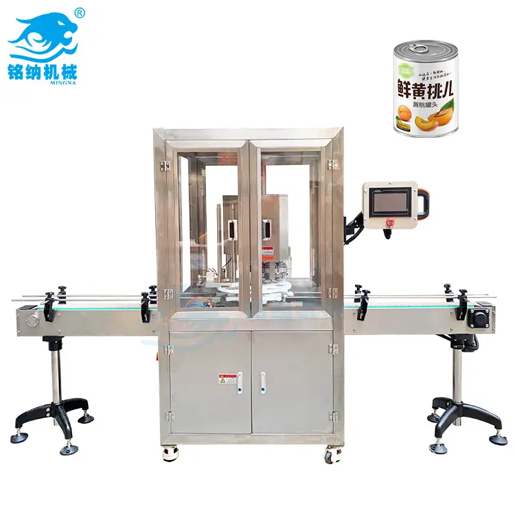 Canned Peach Production Line Canned Straw Mushroom Fruit Canning Machine Automatic Can Sealing Machine
