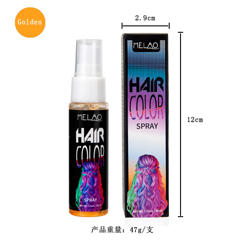 30ml golden yellow disposable hair dye spray