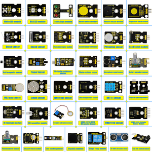 Keyestudio 37 Módulo de Sensor en 1 Caja Kit de Aprendizaje Nuevo Sensor Starter V2.0 Kit para Arduino Sin Placa Base