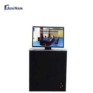 Mesa elevadora de monitor LCD abatible para sala de conferencias, elevador de monitor de computadora oculto con función de video para sistema de reuniones - Product Image 3