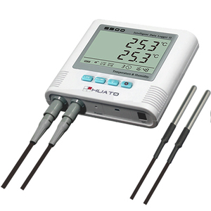 Registrador de datos con sensor de temperatura y humedad de alarma automática con interfaz USB
